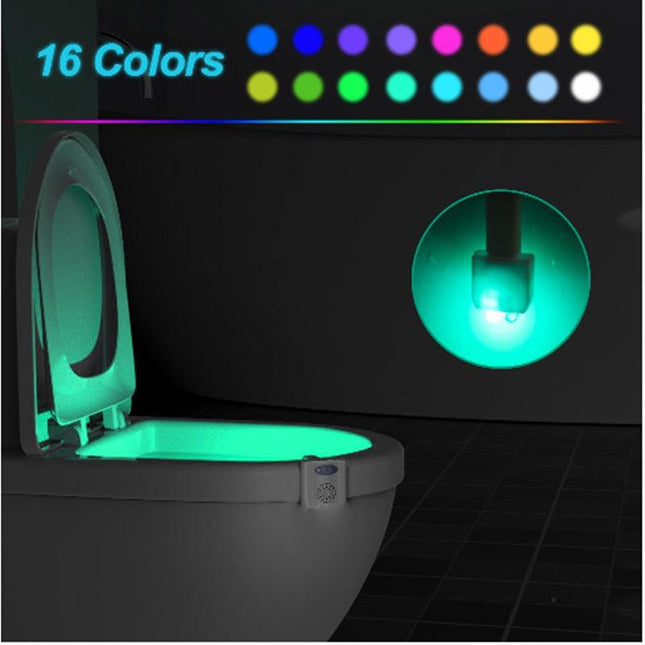 Motion Sensor Toilet Night Light with Aromatherapy Diffuser - 16 Colour Changing LED Bowl Lamp - Smart Activated Bathroom Air Freshener and Night Safety Light.