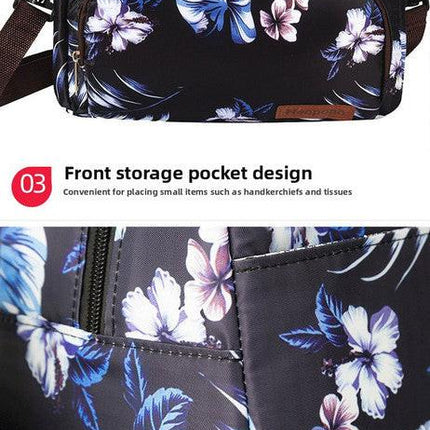 Large Insulated Lunch Bag with Shoulder Strap - Black and White Stripe Thermal Cooler Tote for Work, School or Beach Picnics - Waterproof 600D Oxford Fabric.
