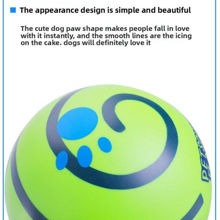 2 Pack Interactive Dog Giggle Ball Toy 8.8cm - Wobble Sound Fetch Toy for Puppies & Small to Medium Dogs - No Batteries Required - Green.