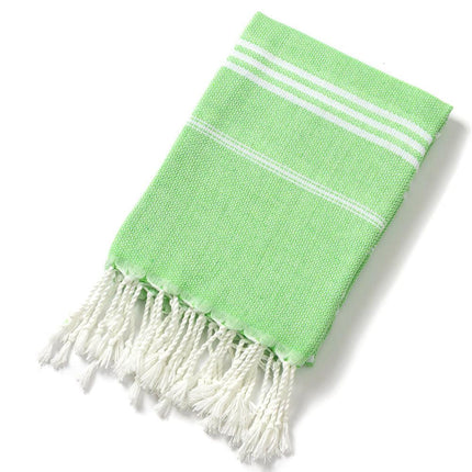 3 Pack Turkish Style Beach Towel Set 90x180cm - Quick Dry Lightweight Large Peshtemal Bath Sheet with Tassels - Royal blue, Black & Green.