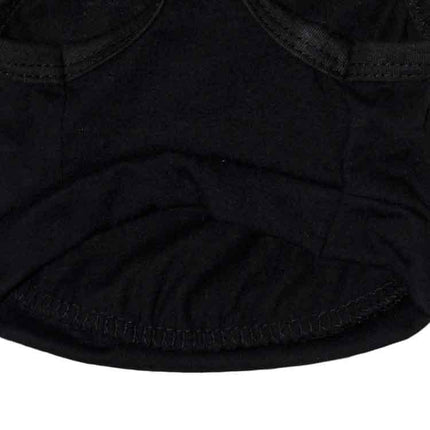 2 Pack "SECURITY" Printed Dog Vest Size M - Black Cotton Pet T-Shirt - Lightweight Summer Tank Top for Small Dogs & Cats - Fun Novelty Puppy Apparel (45cm Chest).
