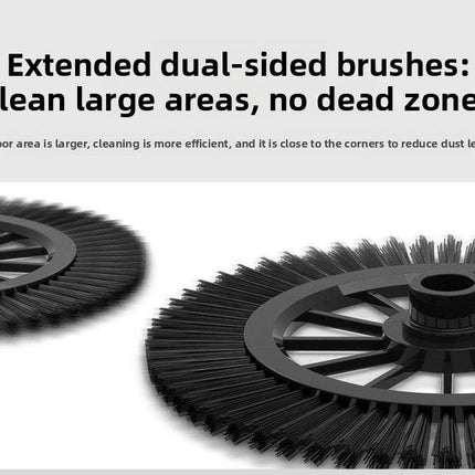 2-in-1 Manual Push Sweeper & Mop with Two Original Clothes - Handheld Floor Cleaner with Sealed Dustbin - Lightweight Cordless Design for Hardwood, Tile, and Marble Floors - Blue.