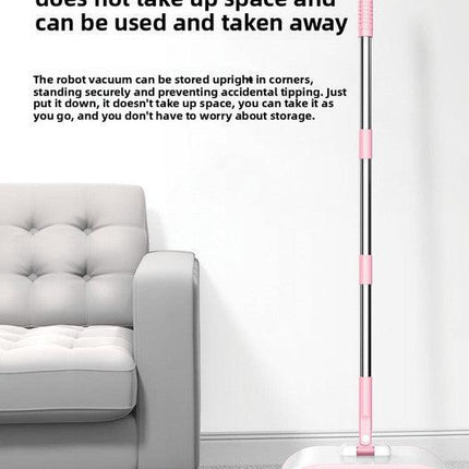 2-in-1 Manual Push Sweeper & Mop with Three Original Clothes - Handheld Floor Cleaner with Sealed Dustbin - Lightweight Cordless Design for Hardwood, Tile, and Marble Floors - Blue.