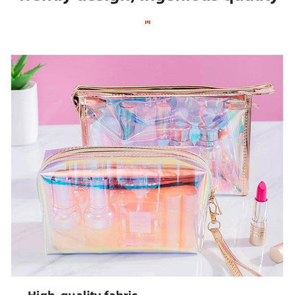4 PCS Holographic Mini Coin Purses - Iridescent TPU Keyring Pouch - Waterproof Clear Storage for Earbuds, Lipstick & Keys - Small Rectangular Bag Charm 9cm.