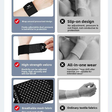 2PCS Adjustable Wrist Support Brace Ultra Thin Breathable Mesh Wrap for Sports Tennis Gym & Daily Office Use One Size Fits Most Graphite Black.
