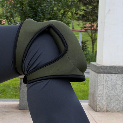 Waterproof Garden Knee Pads High Density EVA Foam Cushion for Weeding & Cleaning Adjustable Neoprene Straps Dark Black 1 Pair.