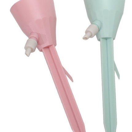 2 PCS Automatic Self-Watering Plant Spikes Adjustable Drip Irrigation System for Indoor Outdoor Garden Pots Holiday Care Green and Pink.