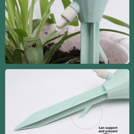 2 PCS Automatic Self-Watering Plant Spikes Adjustable Drip Irrigation System for Indoor Outdoor Garden Pots Holiday Care Green and Pink.