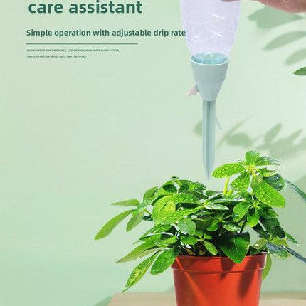 2 PCS Automatic Self-Watering Plant Spikes Adjustable Drip Irrigation System for Indoor Outdoor Garden Pots Holiday Care Green and Pink.