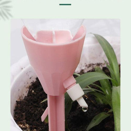 2 PCS Automatic Self-Watering Plant Spikes Adjustable Drip Irrigation System for Indoor Outdoor Garden Pots Holiday Care Green and White.