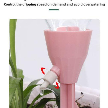 2 PCS Automatic Self-Watering Plant Spikes Adjustable Drip Irrigation System for Indoor Outdoor Garden Pots Holiday Care Green and White.