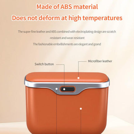 Car Trash Can Hanging Rubbish Bin with Lid Waterproof Leather Vehicle Organiser Storage Box for Door Seat Back Console Pink.