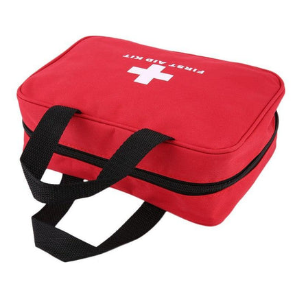 Large Empty First Aid Kit Bag Waterproof Nylon Emergency Medical Storage Case Portable Organiser for Home Car Camping Travel 26cm Red.