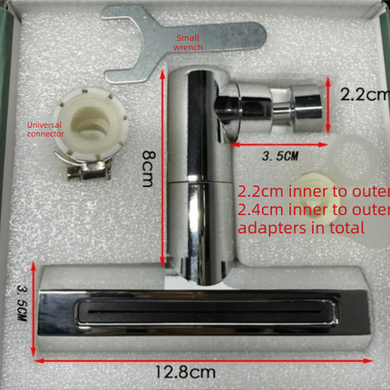Waterfall Kitchen Tap Extender 4 Spray Modes 360 Swivel Faucet Aerator Flying Rain Nozzle High Pressure Sink Attachment Universal Fit Chrome Finish.