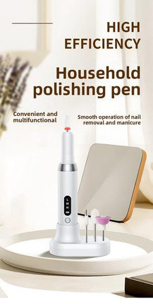 Electric Nail Drill Machine Cordless Portable E-File Kit with Charging Base LED Display 3 Speeds 15000RPM for Gel Polish Acrylic Removal Manicure Pedicure Home White.