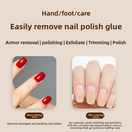 Electric Nail Drill Machine Cordless Portable E-File Kit with Charging Base LED Display 3 Speeds 15000RPM for Gel Polish Acrylic Removal Manicure Pedicure Home Khaki.