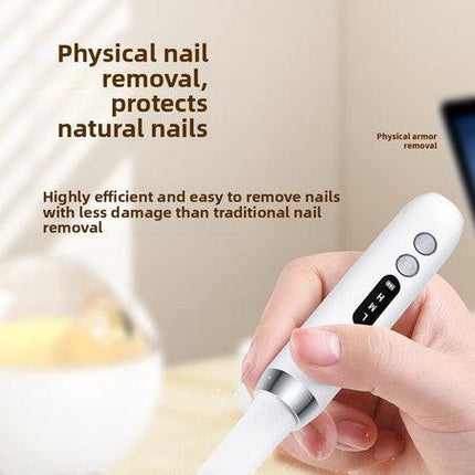 Electric Nail Drill Kit Cordless Portable E-File with Charging Base & LED Display White Gift Set Includes 30 Sanding Bands Nail File Pouch for Gel Acrylic Removal.