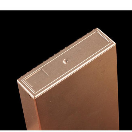 2 Pack Slim Cigarette Case Hard Shell Holder for 40 Cigarettes Durable ABS Plastic Crush Proof Box with Spring Clip Moisture Resistant Pocket Container Gold and purple.