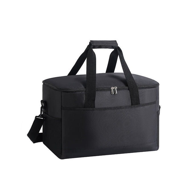 Large 35L Insulated Cooler Bag Soft Sided Leakproof Thermal Tote for Camping Beach Picnic BBQ Heavy Duty Grocery Carrier Black.