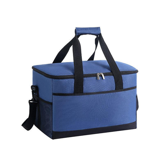 Large 35L Insulated Cooler Bag Soft Sided Leakproof Thermal Tote for Camping Beach Picnic BBQ Heavy Duty Grocery Carrier Navy Blue.