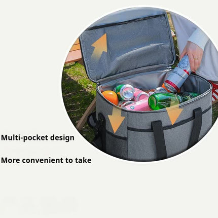 Small Insulated Lunch Bag 10L Cooler Tote Box with Shoulder Strap Leakproof Thermal Meal Prep Carrier for Work School Picnic Navy Blue.