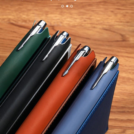 Brown Premium A5 Business Notebook Gift Set with Metal Pen - Soft PU Leather Journal 320 Pages Thick Paper - Executive Diary for Office & Home.