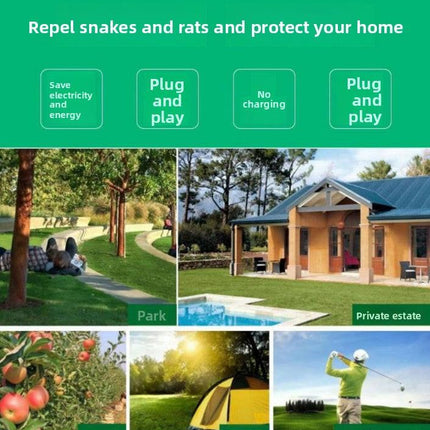 3PCS Solar Sonic Snake & Rodent Repeller Stakes - Mixed Set (Square, Round & Octagonal) - Outdoor Waterproof Ground Vibration Pest Control for Garden & Lawn - Green.