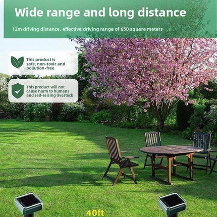 3PCS Solar Sonic Snake & Rodent Repeller Stakes - Mixed Set (Square, Round & Octagonal) - Outdoor Waterproof Ground Vibration Pest Control for Garden & Lawn - Green.