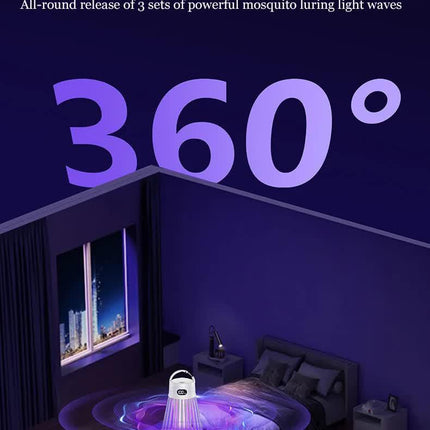 2-in-1 Rechargeable Mosquito Zapper & Camping Lantern - 2000V Electric Insect Killer with Smart Digital Display - 2000mAh Battery Portable Bug Trap for Outdoor Tent Patio & Home - IPX5 Waterproof - White.