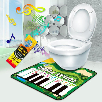 Green Electronic Toilet Piano Mat - Musical Potty Keyboard with Golf Theme - Funny Novelty Gag Gift for Kids & Adults - Waterproof & Non-Slip - Fits Standard Toilets.