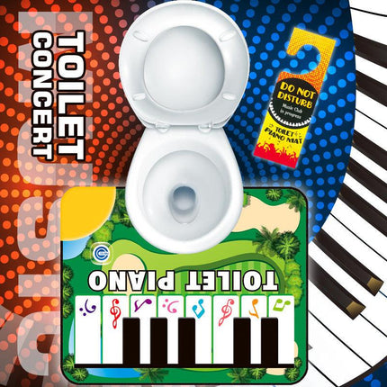 Green Electronic Toilet Piano Mat - Musical Potty Keyboard with Golf Theme - Funny Novelty Gag Gift for Kids & Adults - Waterproof & Non-Slip - Fits Standard Toilets.