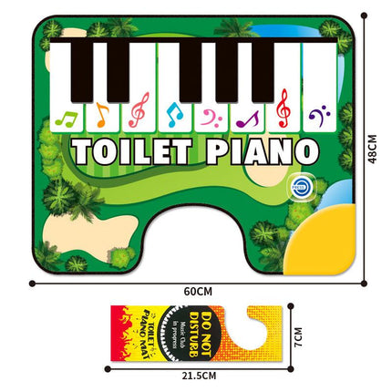 Green Electronic Toilet Piano Mat - Musical Potty Keyboard with Golf Theme - Funny Novelty Gag Gift for Kids & Adults - Waterproof & Non-Slip - Fits Standard Toilets.