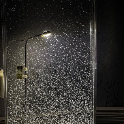 DIY Snowy Street Lamp Night Light Kit - Liquid Glitter Floating Snow Globe Effect - LED Acrylic Desk Display - Creative Handcraft Gift for Bedroom & Home Decor - Battery Operated 15.5cm.