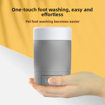 Portable Dog Paw Washer Cup - 360 Degree Muddy Foot Cleaner with Soft Bristles - Gentle Grooming Tool for Cats & Small to Medium Dogs - Orange.