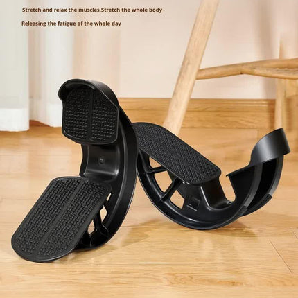 2 PCS Dual Foot Rocker with Connecting Bar - Calf & Ankle Stretcher System for Plantar Fasciitis Relief - Linked Incline Board with Stabiliser Axis - Heavy Duty Blue.
