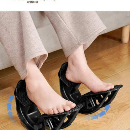2 PCS Dual Foot Rocker with Connecting Bar - Calf & Ankle Stretcher System for Plantar Fasciitis Relief - Linked Incline Board with Stabiliser Axis - Heavy Duty Blue.