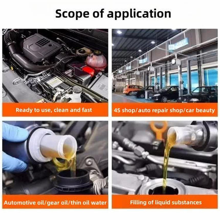 200ml Fluid Extractor & Transfer Pump - Manual Oil Syringe with Extension Tubes for Automotive Brake, Gear & Power Steering Fluids - Heavy Duty Suction Tool.