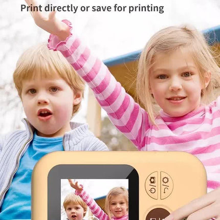 Kids Instant Print Camera with 3 Paper Rolls - Zero Ink Thermal Digital Camera & Video Recorder - 1080P Dual Lens Selfie Toy for Boys & Girls - Pink.