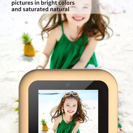 Kids Instant Print Camera with 3 Paper Rolls - Zero Ink Thermal Digital Camera & Video Recorder - 1080P Dual Lens Selfie Toy for Boys & Girls - Pink.