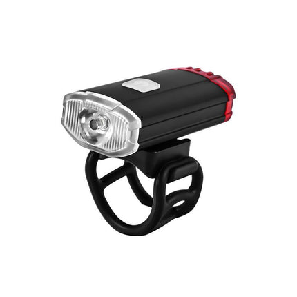 USB Rechargeable Mini Bike Light Front & Rear Combo - 150 Lumen LED High Brightness Safety Lamp for Cycling - IPX8 Waterproof Aluminium Helmet & Handlebar Light - Black.