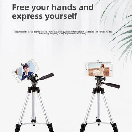 3120 Black Camera & Phone Tripod Stand - 110cm Lightweight Aluminium Portable Travel Mount with 3-Way Head & Universal Smartphone Holder - Adjustable Vlogging Gear - Black.