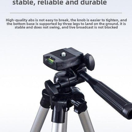 3120 Black Camera & Phone Tripod Stand - 110cm Lightweight Aluminium Portable Travel Mount with 3-Way Head & Universal Smartphone Holder - Adjustable Vlogging Gear - Black.