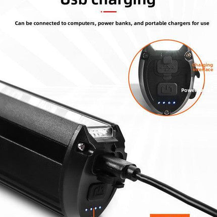 EOS630 1700 Lumen High Brightness Bike Light with Single Bracket Mount - 4000mAh Long Life USB Rechargeable Battery - Aluminium Alloy Horizontal Headlamp for MTB & Road Cycling.