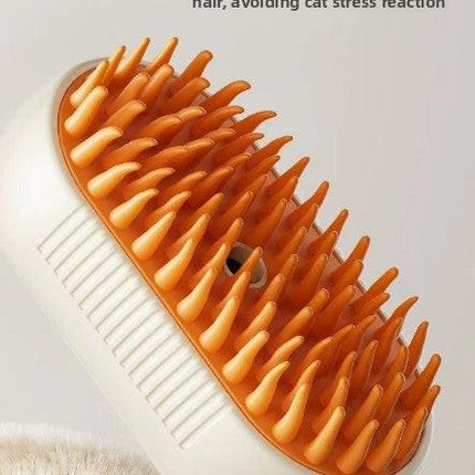 3 in 1 Electric Pet Spray Comb with Rotatable Handle Anti Static Grooming Brush for Cats and Dogs Massage Deshedding Tool White.