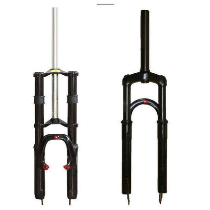 Aluminium Alloy Bicycle Front Rack Carrier Heavy Duty Fork Mount Cargo Shelf for MTB Mountain Bike Disc and V-Brake Touring Black.