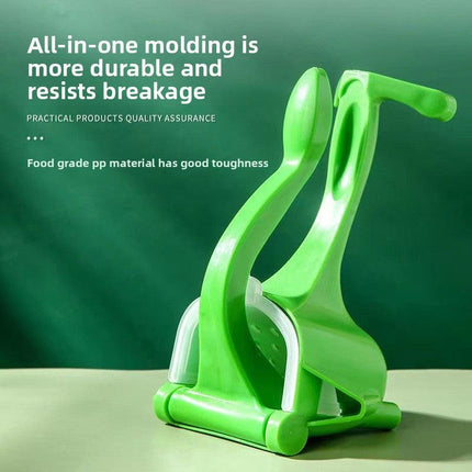 Manual Fruit Juicer Hand Press Citrus Squeezer Lemon Orange Lime Extractor Portable Food Grade PP Green Easy Clean Detachable for Home Camping.