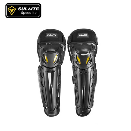 Motorcycle Knee Pads Shin Guards Long PP Shell Protective Gear for Motocross Dirt Bike Racing Quick Release Adjustable Side Protection Black.