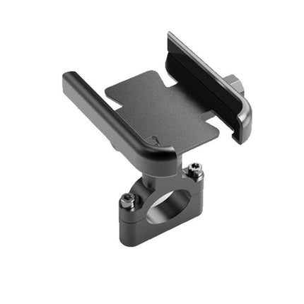 New M1 Aluminium Motorcycle Phone Holder Handlebar Mount 360 Rotation Anti-Shake Metal Bracket for Bike Scooter 4-7 Inch Phones Black.