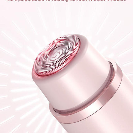 2-in-1 Electric Lady Shaver & Bikini Trimmer Dual Head Waterproof Wet & Dry Body Hair Remover Cordless Razor for Face Legs Underarms Blue.