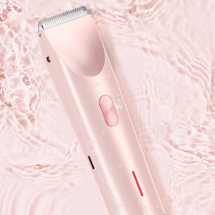 2-in-1 Electric Lady Shaver & Bikini Trimmer Dual Head Waterproof Wet & Dry Body Hair Remover Cordless Razor for Face Legs Underarms Blue.
